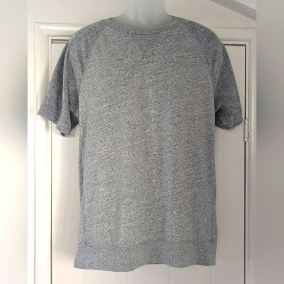 Abercrombie & Fitch Velour Sleeves T-Shirt Nostalgiacore Preppy Athleisure MD - Picture 1 of 10